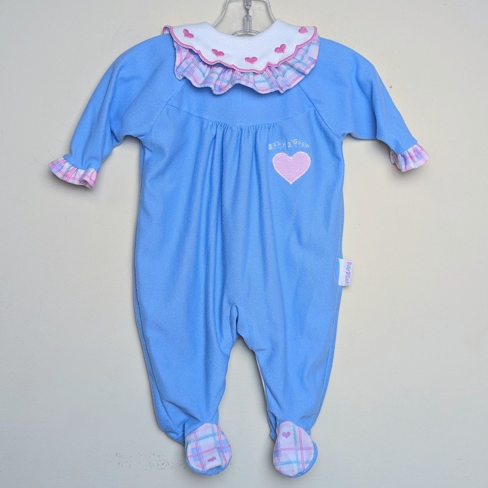 Vintage Baby B'gosh Osh Kosh Sample Frill Romper Jumper 90s Baby Size 3-6 Months